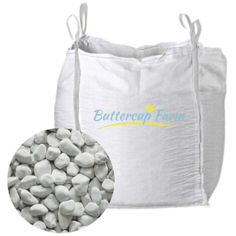 50-70 mm White Dover Cobbles - Premium Aggregate Bulk Bag - 850 kilos