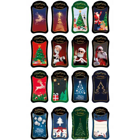 50 adesivi PREMIUM LABELS per bottiglie di alcolici e tinture NATALE