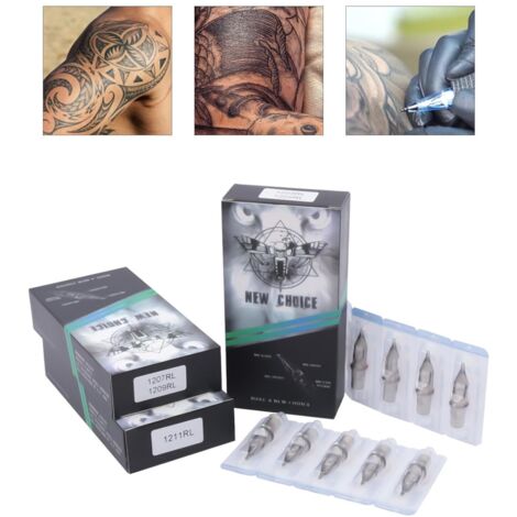 50 aiguilles de tatouage 3rl 5rl 7rl 9rl 11rl cartouche d'aiguille modulaire doublure circulaire