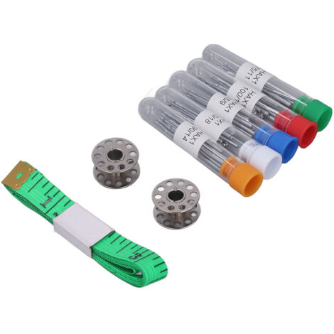 50 Aiguilles Universelles pour Machine à Coudre en Acier Chromé Haute Dureté avec Tubes et Bobines