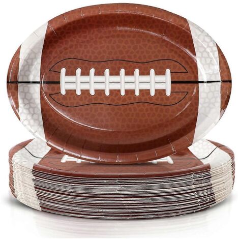 50 assiettes en papier jetables en forme de ballon de football
