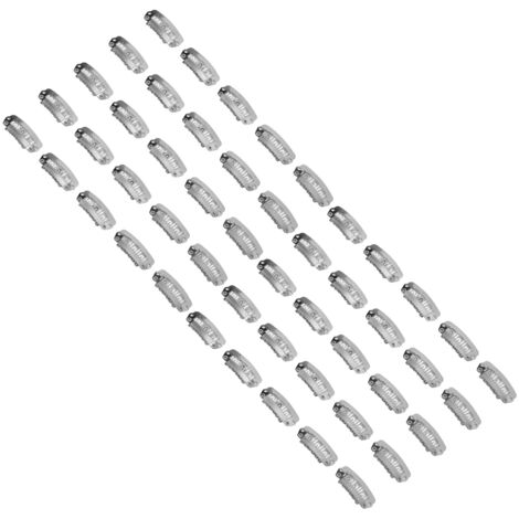 50 attaches à perruque en métal inoxydable, clips en U avec silicone doux et 6 dents pour une fixation invisible