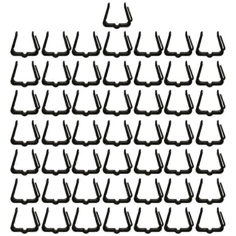 50 attaches lumineuses en plastique durable pour gouttières et bordures de toit, lot de 50 pinces solides pour décorations extérieures, clips de suspension légers et résistants.
