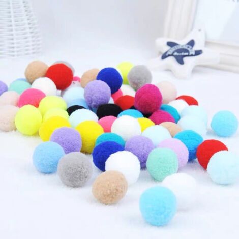 50 balles pour chat, 3 cm, douces et colorées