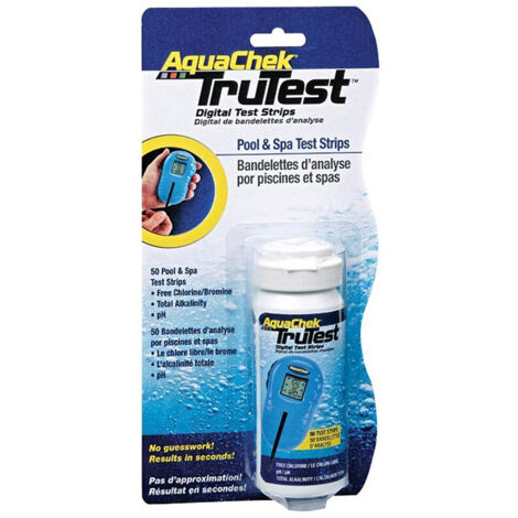 50 bandelettes pour testeur électronique TruTest eau piscine - Aquachek - Blanc