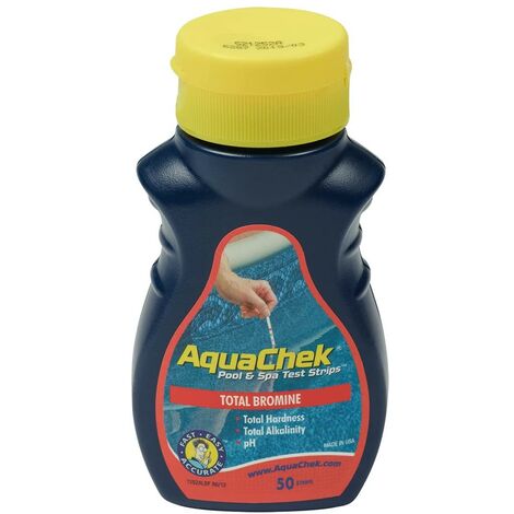 50 bandelettes test pour brome – Tests brome total, pH, alcalinité – Résultats en 30 secondes – Pour piscines et spas – Aquachek