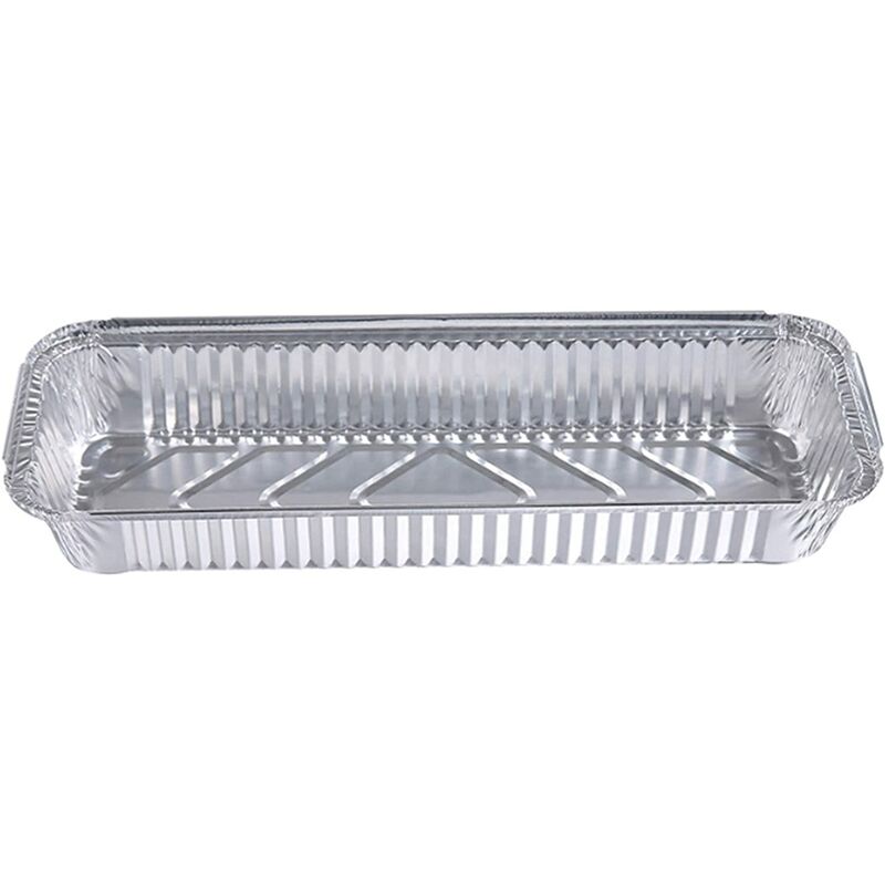 Adélala - 50 Barquette Aluminium avec Couvercle/Plateau Aluminium Barbecue (50 barquette Aluminium avec Couvercle: 35x13x5cm –)