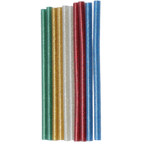 50 bâtons de colle thermofusible en couleur, transparents, faciles à utiliser et à adhérence rapide, 7 x 140 mm