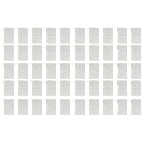 50 Baumwollbeutel 20x30cm, wiederverwendbare Beutel mit Kordelzug für Gewürze und Haushaltsartikel