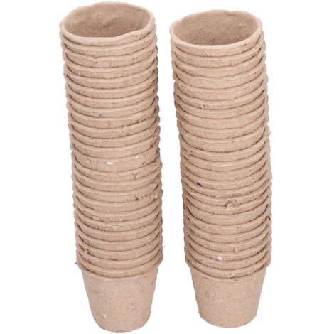 50 biologisch abbaubare Torftöpfe (6 cm) für Sämlinge und Stecklinge – Gartenzubehör
