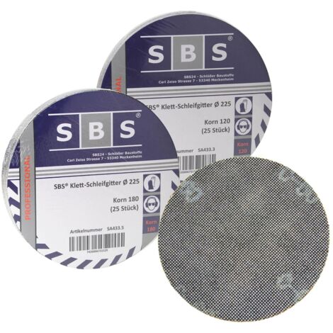 50 Blatt Klett Gitterleinen Schleifgitter 225mm Korn 120 180