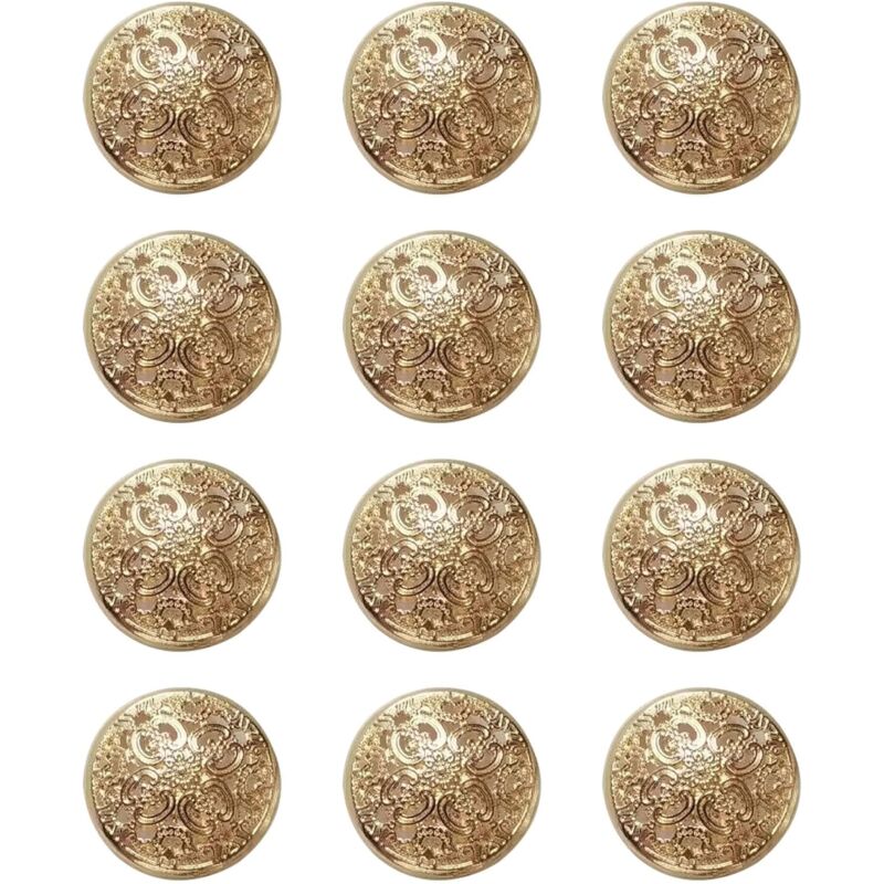 Image of 50 Bottoni Grandi Oro Merceria Per Blazer Metallo Da Cucire 18 mm, Bottoni Copri Polsino Cucito Donna Camicia Smoking, Bottoni Perfetti Uomo