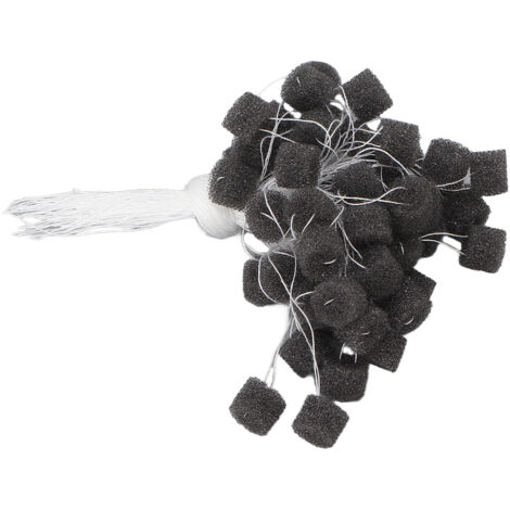 50 bouchons d'oreille en mousse douce pour appareils auditifs, avec cordon de sécurité, accessoires pour prothèses auditives, noir et gris