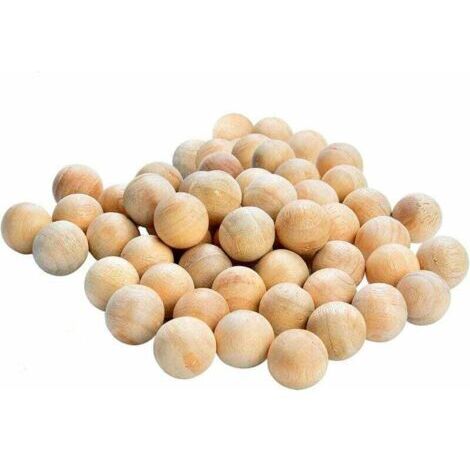 50 boules en bois de cèdre naturel anti-mites