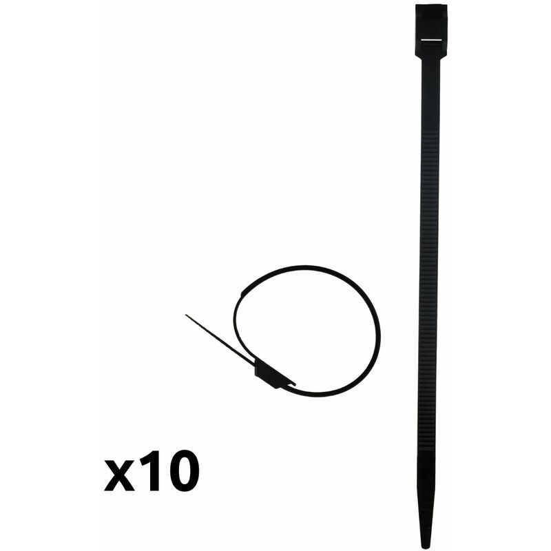 

10 bridas para cables 6x175mm negro - Zenitech