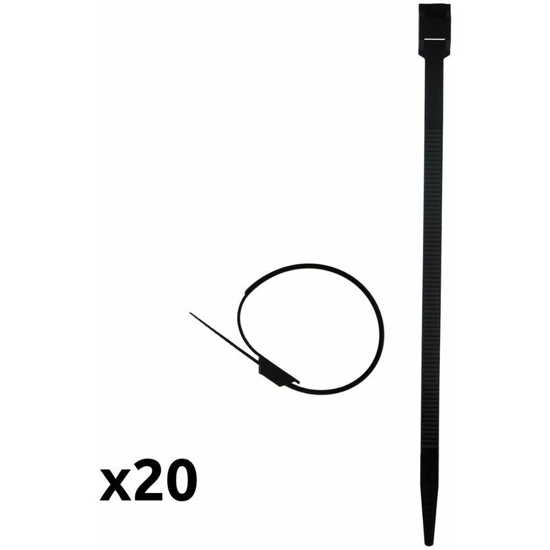 

20 bridas para cables 6x175mm negro - Zenitech
