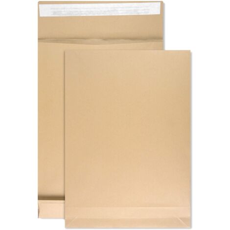 50 Brown C4 Expanding Gusseted Envelopes 130g for Books Documents Large Shipping