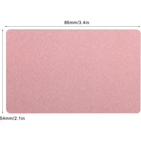 50 Cartes de Visite en Alliage d'Aluminium Gravées Vierges - Accessoires Professionnels Or Rose