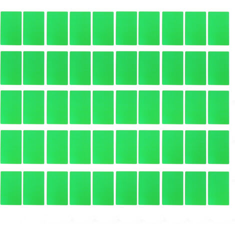 50 Cartes de Visite en Aluminium Résistantes à l'Eau - Gravure Laser Professionnelle pour Entreprise - Lot de 50 - Vert