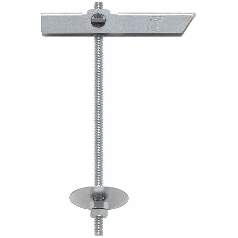 Boite de 50 - Cheville à bascule pour fixation en plafond dans matériaux creux - Segment de tige filetée - Zingué M6 Ø16