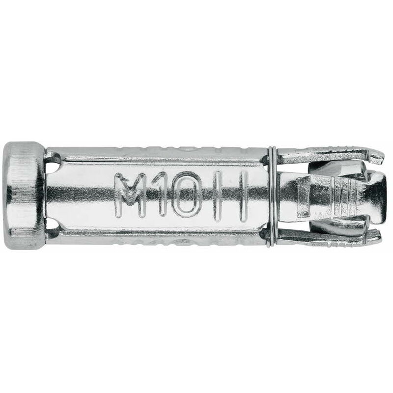 Index - Cheville à ailettes en acier pour charges lourdes - Douille - Zingué M6 x 40 Ø10 - Boite de 50