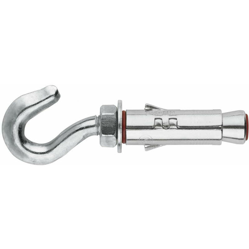 Cheville anti-rotation pour charges lourdes - Crochet - Zingué M8 x 55 Ø14 - Boite de 50