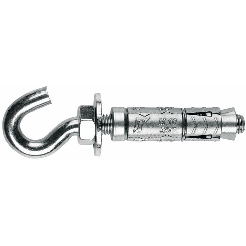 Crochet cheville pour fixation mi-lourdes - Crochet - Zamak M12 x 70 Ø20 - Boite de 25