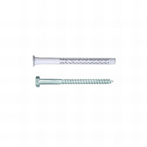50 Chevilles Universelles Longues - Ã extension - vis tête hexagonale acier - diamètre 10 mm - Longueur 140 mm - Diamètre 10 mm