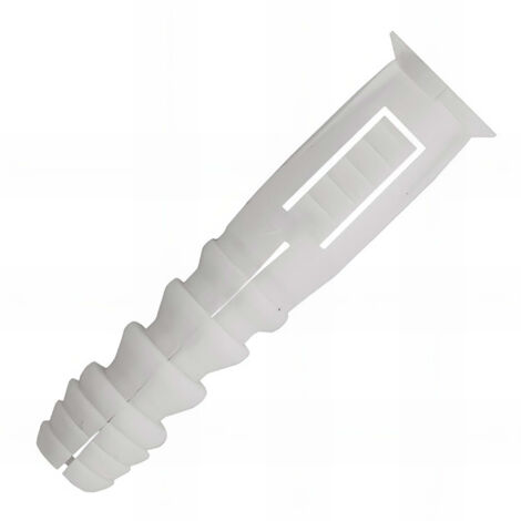 50 chevilles universelles polyéthylène avec collerette - 10 x 44 mm