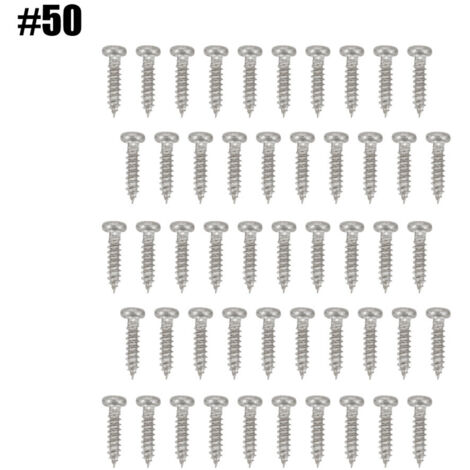 50 Chromschrauben für Gitarrenmechaniken, Stimmwirbel, Stimmköpfe (silber)