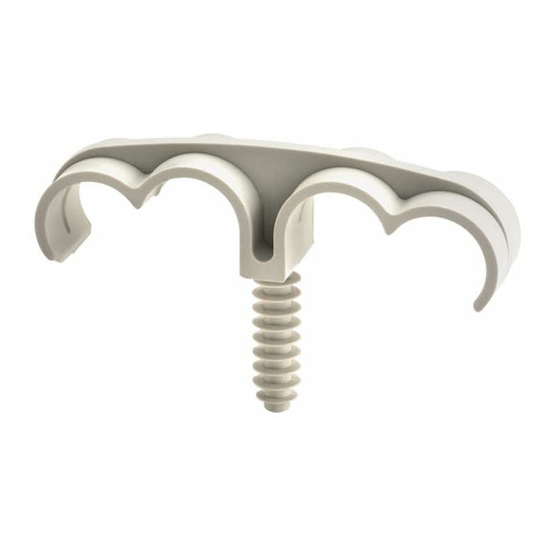 Boite de 50 - Clip pour fixation de tuyau INDEXring Quadruple - Nylon 25 mm