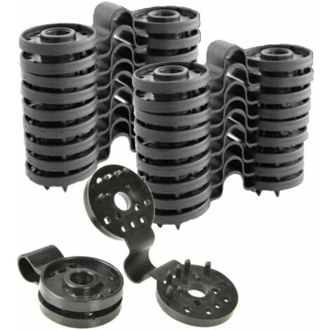 50 clips de fixation traités anti-UV, fixations pour filets de protection contre la grêle et l'intimité - Attaches pour filets extérieurs, crochets pour filets de protection contre le vent et l'intimi