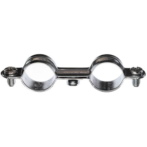 50 colliers de fixation tube double acier zingué 7x150 - Ø24