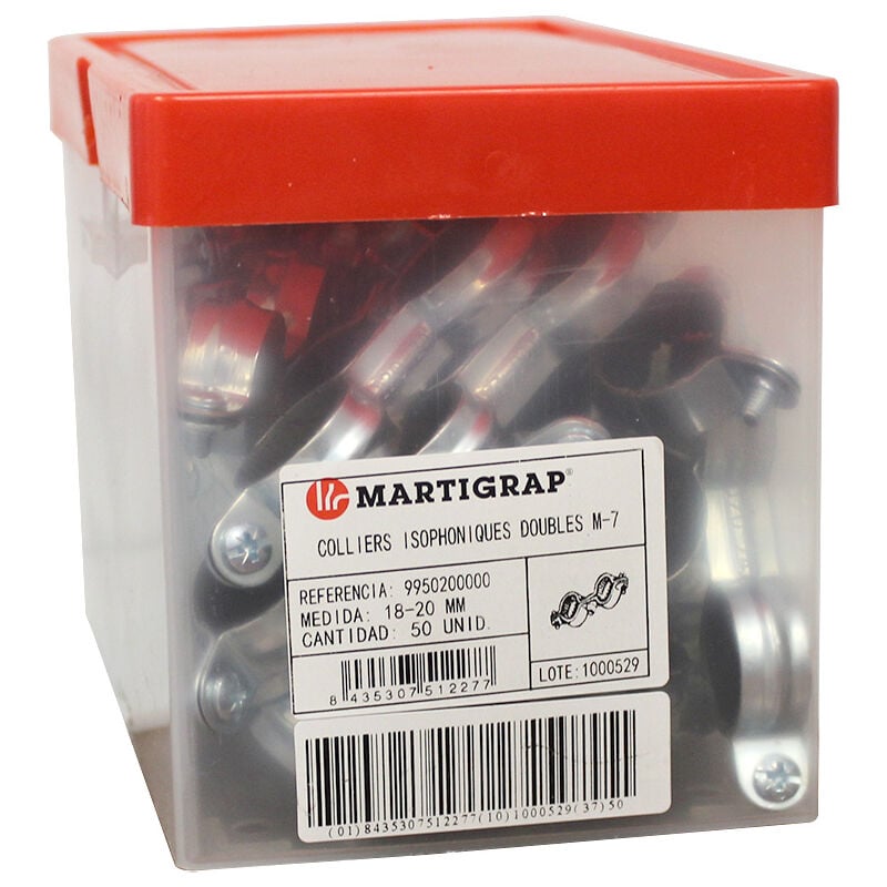 50 colliers isophonique double M7 x 150 pour tube Ø20 Arcanaute