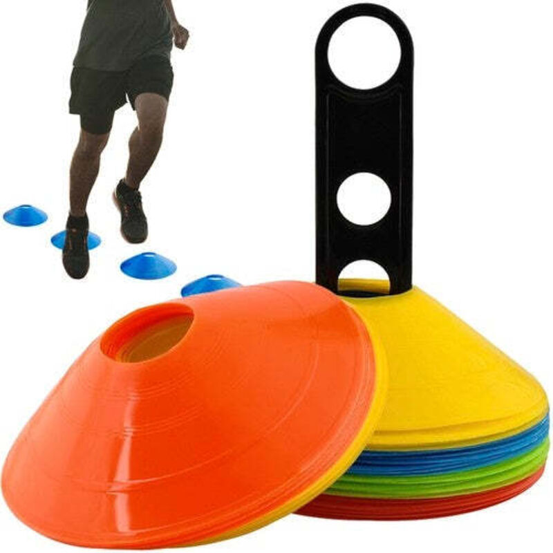 50 coni da allenamento multicolori