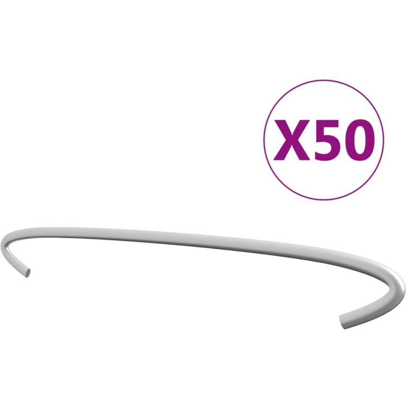 Le Poisson Qui Jardine - 50 crochets Gabions En Métal 50 cm pour attacher les gabions de 30 cm de large - Acier