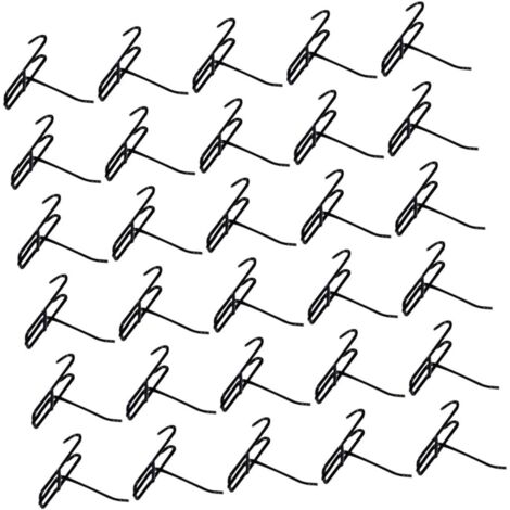 50 crochets métalliques pour étagères, adaptés aux treillis métalliques et aux panneaux muraux perforés, faciles à installer à domicile.