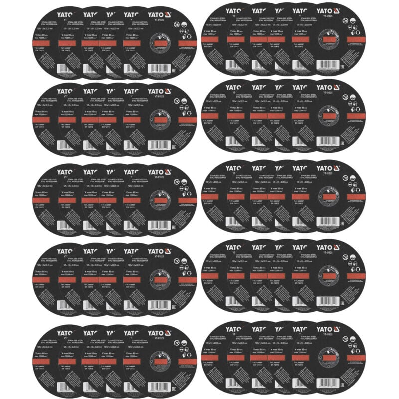 50 disques 125 x 1 x 22.2 special inox a tronconner l'acier et tous les metaux