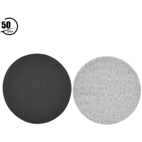 50 disques abrasifs auto-agrippants 75mm pour ponceuse - Papier de ponçage et polissage grain 400 - Lot de 50 pièces