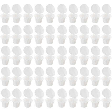 50 Einweg-Kaffeefilter mit Deckel, wiederverwendbare Kapseln, Ersatzfilter für Zuhause und Cafés