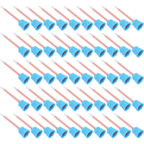 50 embouts mélangeurs pour résine époxy, accessoires de mélange dentaire, applicateur adhésif bleu et orange ratio 10:1