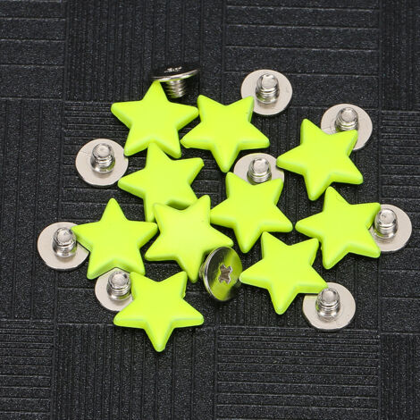 50 Ensembles de Boutons Plats en Alliage de Zinc 12mm Vert Fluorescent pour Accessoires DIY, Sacs et Vêtements