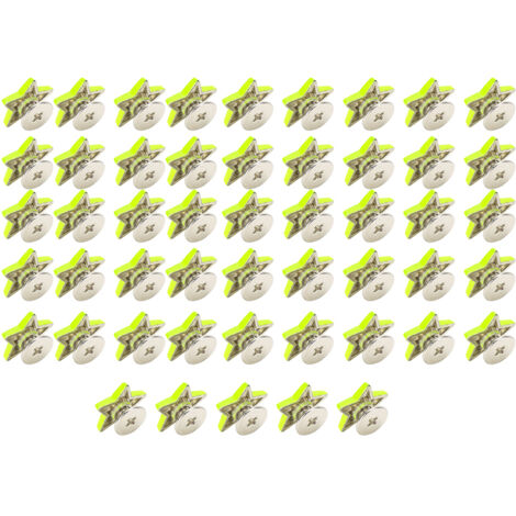50 Ensembles de Rivets Étoile Boutons Plats 12mm Vert Fluorescent pour Sacs Vêtements Chaussures Ceintures DIY en Alliage de Zinc