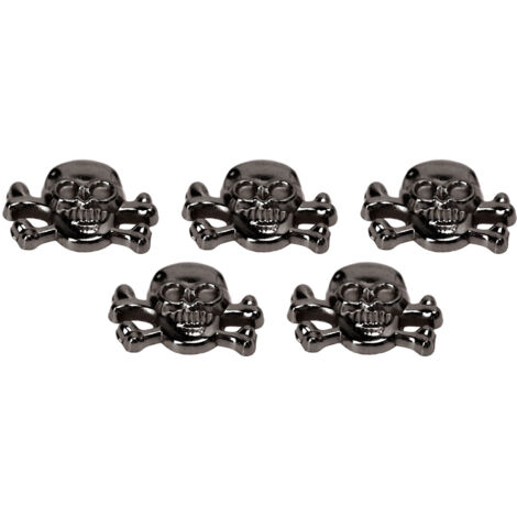 50 Ensembles de Rivets Tête de Mort Gothique, Accessoires de Montage DIY pour Bottes et Ceintures en Noir et Argent