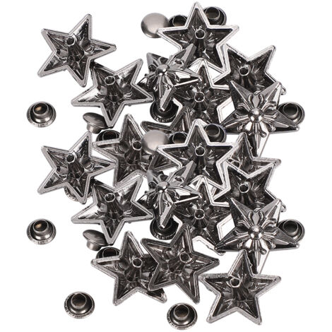 50 Ensembles Rivets Étoile Boutons 16mm pour Accessoires DIY Ceinture Bagagerie Vêtements