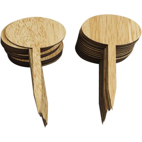 50 étiquettes ovales en bois pour plantes, réutilisables, pour décoration de jardin