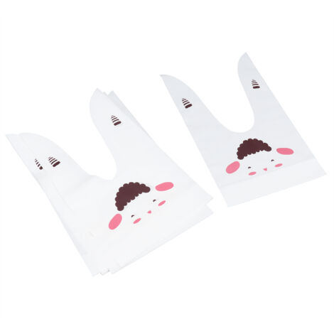 50 EVA-Geschenktüten mit langen Ösen für selbstgemachte Snacks, 23 x 13,5 cm, Gebäckverpackung, Lamm