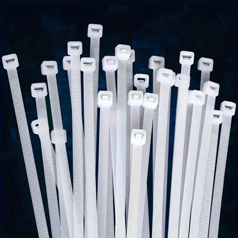 50 fascette per elettricista in plastica 4,8x370 20 cm 4,8 mm bianco