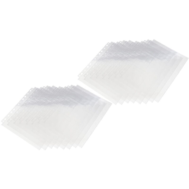 50 feuilles de pochettes photo transparentes pour album photo, pochettes pour cartes postales