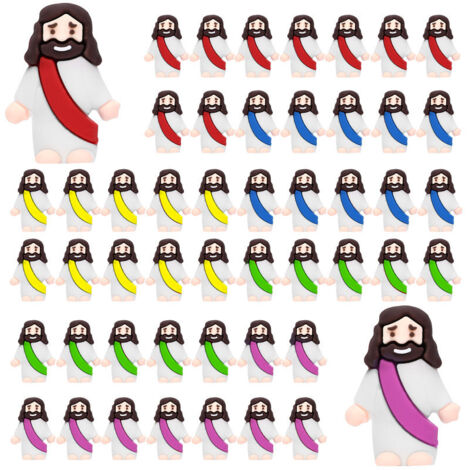 50 figuritas religiosas de Jesús, regalo clásico, Cristo Salvador, muñeco de Jesús R